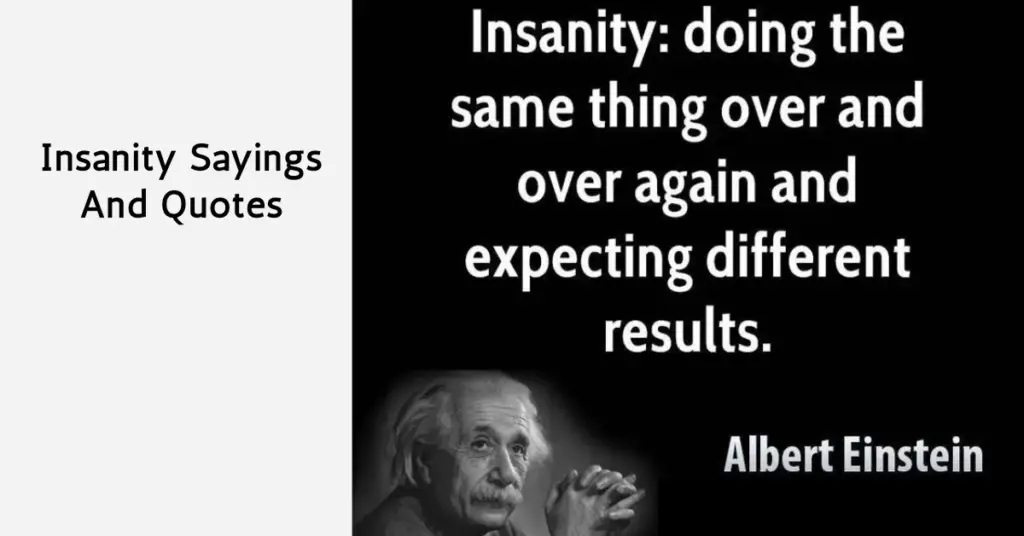 Insanity Sayings And Quotes