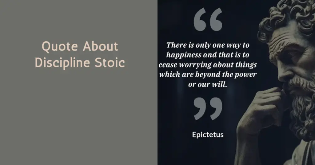 Quote About Discipline Stoic