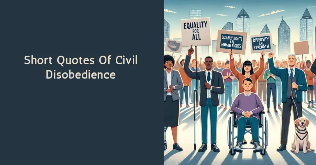 Short Quotes Of Civil Disobedience